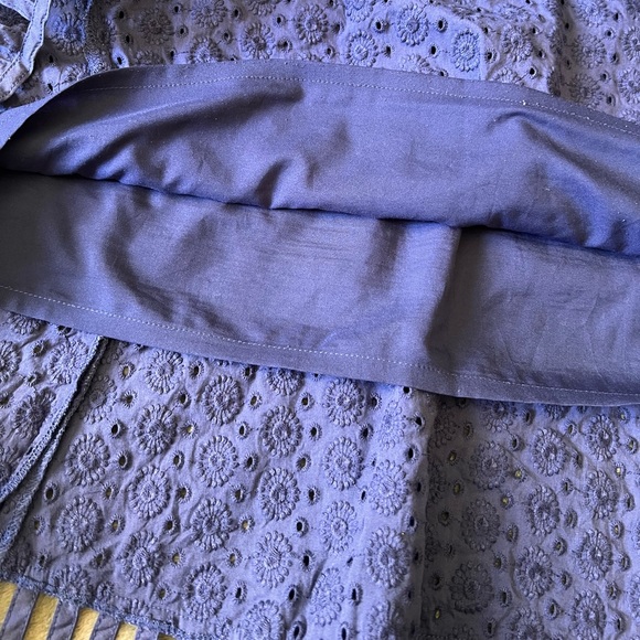 Modcloth, Plenty by Tracy Reese Navy Eyelet Dress with Belt, size S - Picture 4 of 9